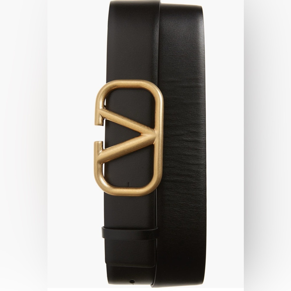 Valentino Garavani Black Belt Bag with Gold Accent